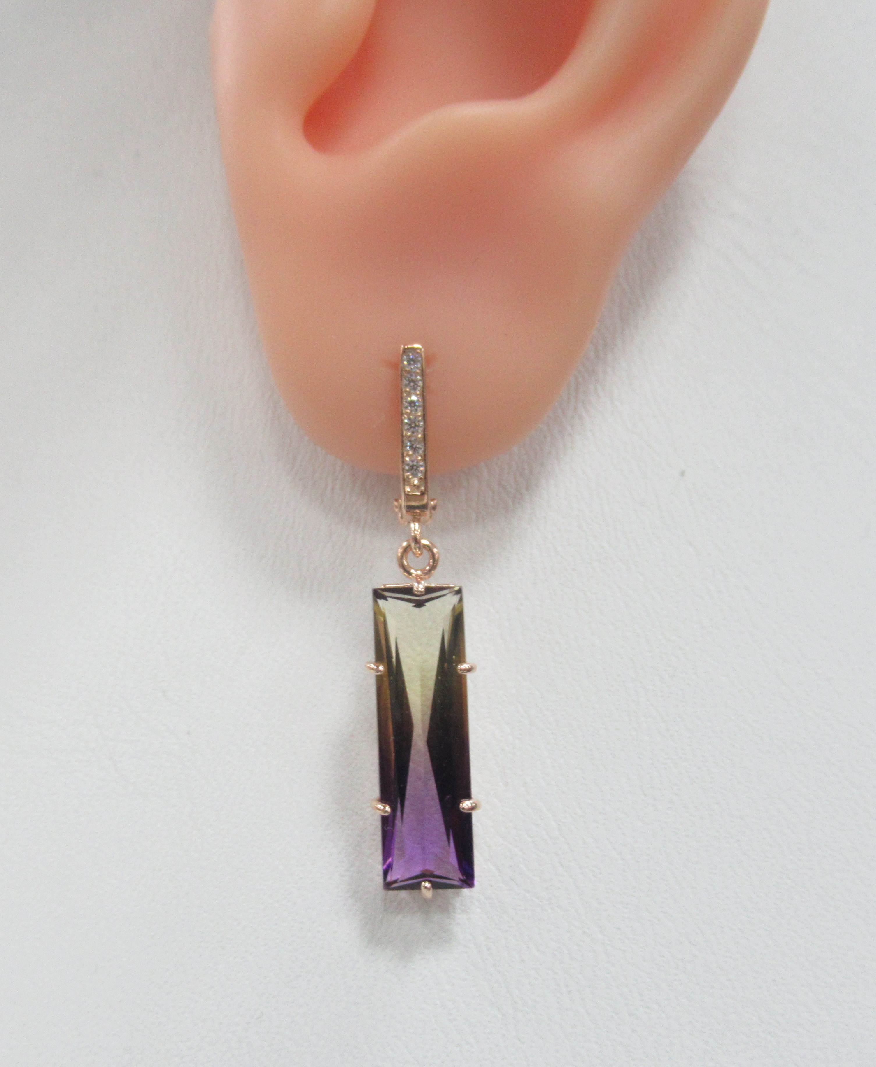 Серебряные серьги с аметринами